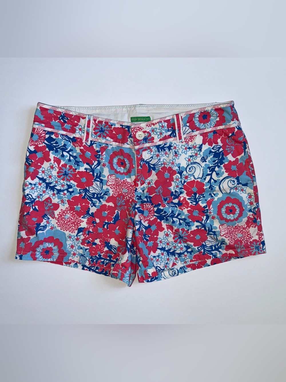 Lilly Pulitzer Pink and Blue Floral Palm Beach Shorts